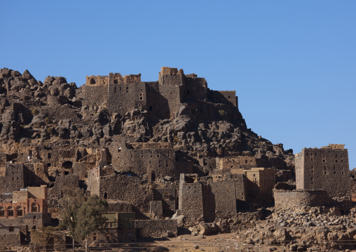 Village Merging With The Mountain Near Sanaa, Yemen