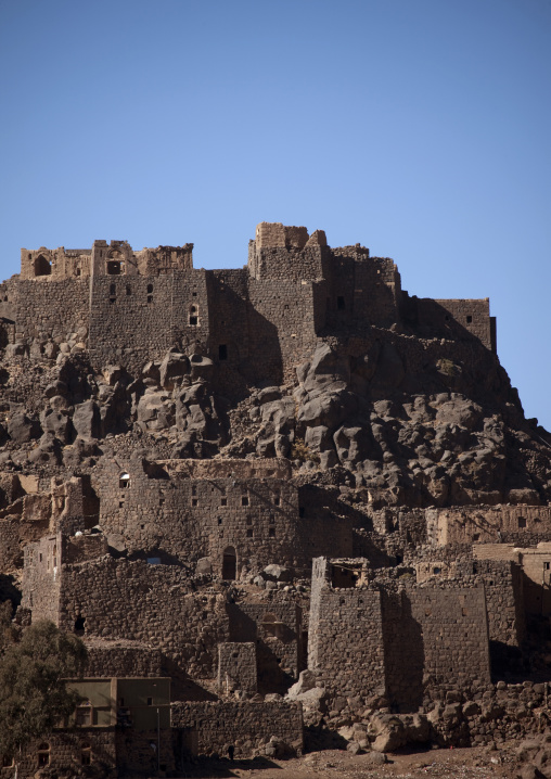 Village Merging With The Mountain Near Sanaa, Yemen