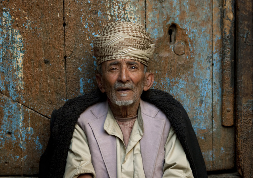 Old Man With Traditional Turban In Sanaa, Yemen