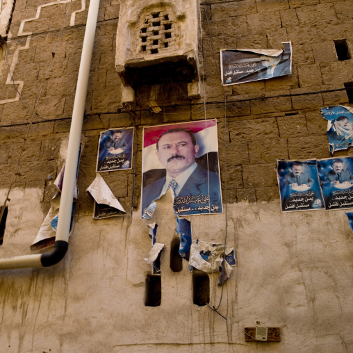 Poster Of Former Yemen President Ali Abdallah Saleh, Sanaa, Yemen