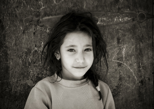 Portrait Of A Smiling Yemeni Girl, Sanaa, Yemen