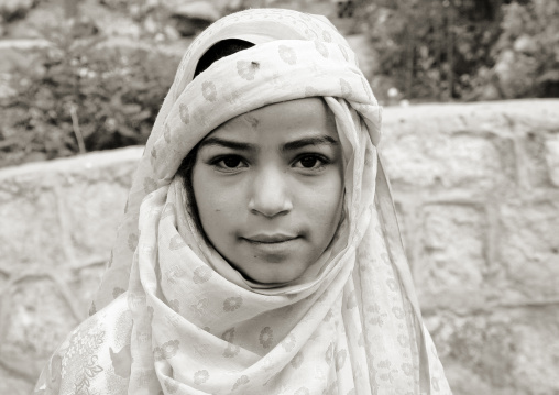 Yemeni Girl Wearing A Scarf, Yemen