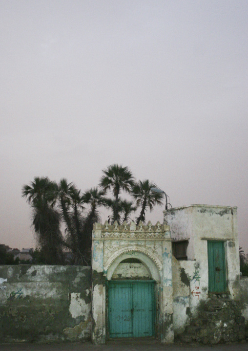 Turquoise Gate At Dusk, Al Hodeidah, Yemen