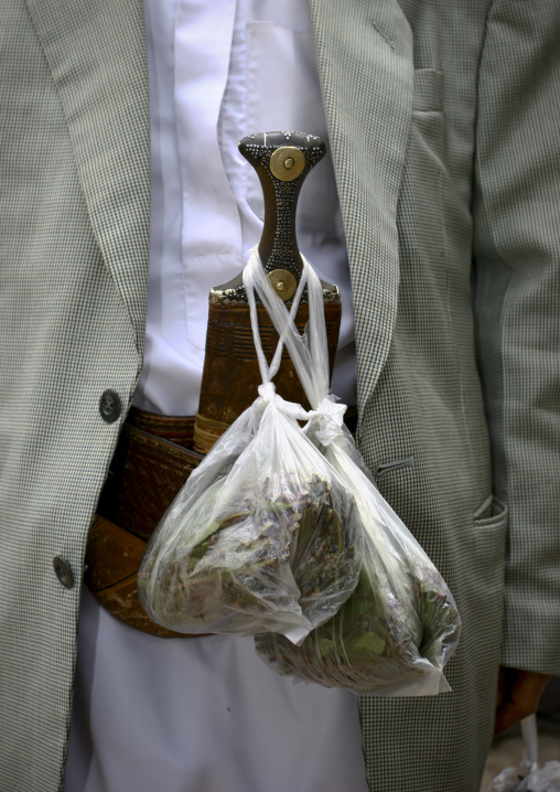 Detail Of The Qat And Jambia Attached To A Belt, Sanaa, Yemen
