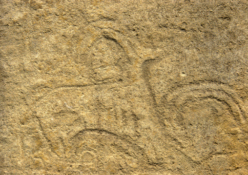 Petroglyphs on a rock depicting ibex, Wadi Dhar, Dar al-Hajar, Yemen