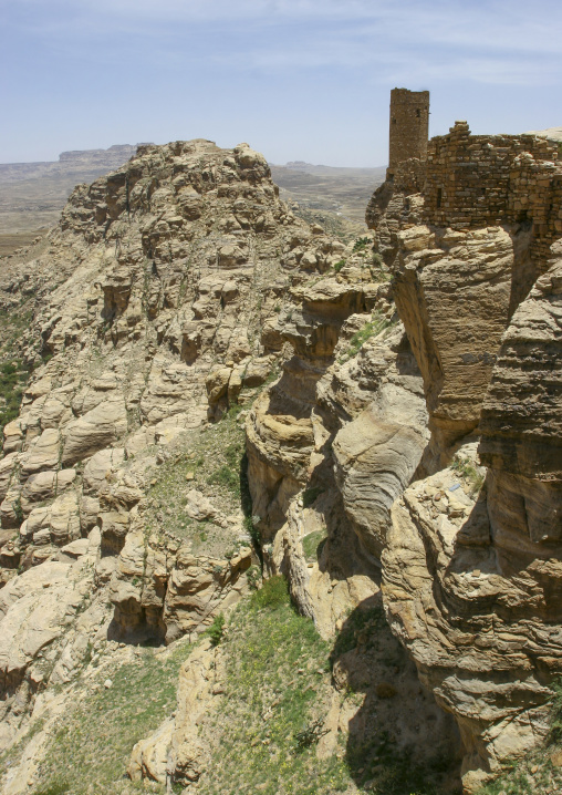 Watchtower over the valley, Amran Governorate, Hababah, Yemen