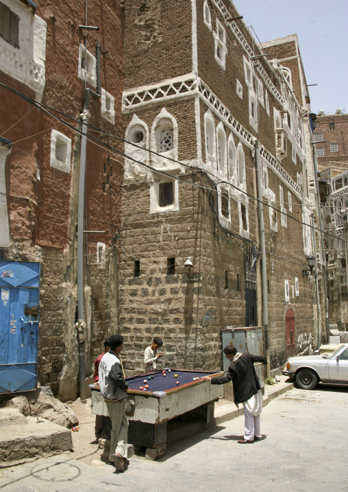 Traditional houses in the old city featuring ornamental facades, Amanat Al-Asemah, Sanaa, Yemen