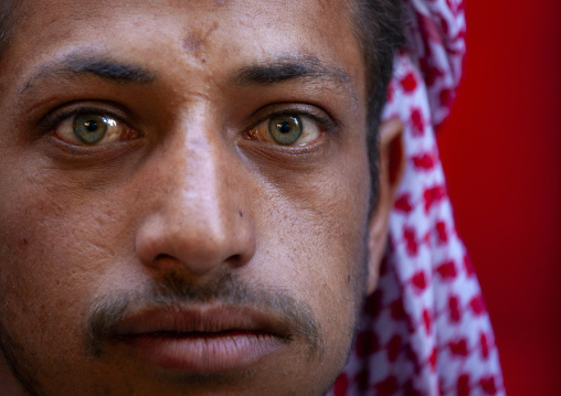 Close up of a yemeni man chewing khat, Amanat Al-Asemah, Sanaa, Yemen
