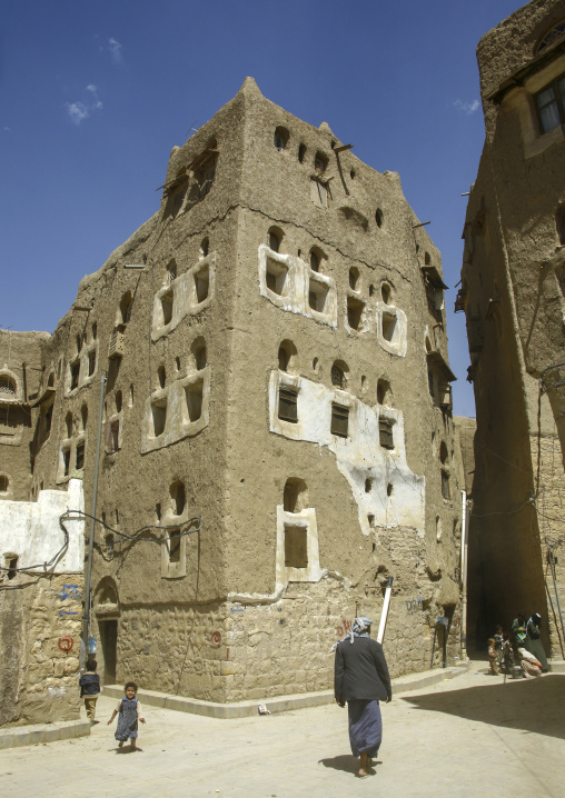 Traditional mudbrick houses, Amran Governorate, Amran, Yemen