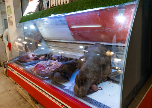Camel meat for sale in the market, North Africa, Ghardaia, Algeria