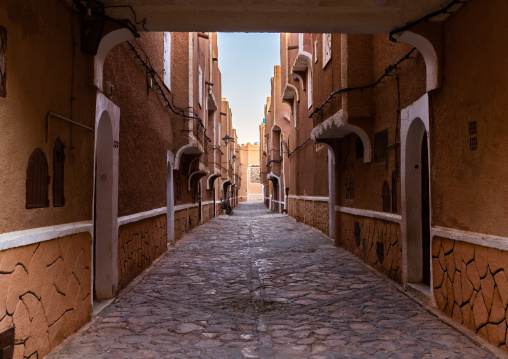 Ksar Tafilelt new eco-citizen city street, North Africa, Ghardaia, Algeria