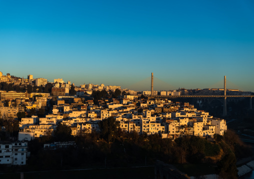 View of the town and Salah Bey Viaduct, North Africa, Constantine, Algeria