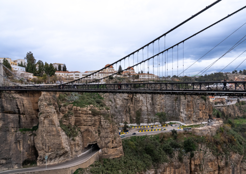 Sidi m'Cid bridge over a huge canyon, North Africa, Constantine, Algeria