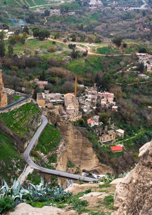 Old abandoned factory in the valley, North Africa, Constantine, Algeria