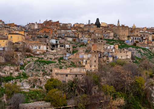 Old houses on the canyon, North Africa, Constantine, Algeria
