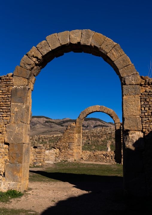 The Great Baths in the Roman ruins, North Africa, Djemila, Algeria