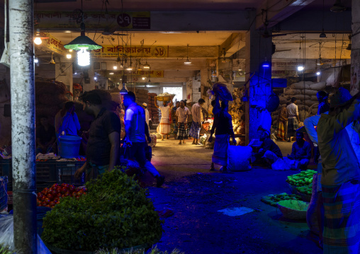 Vegetables and fruits at Kawran Bazar morning market, Dhaka Division, Dhaka, Bangladesh
