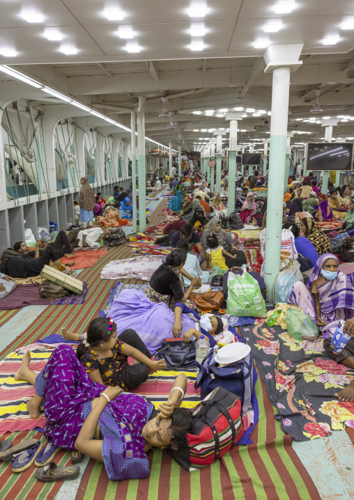Ferry to Barisal passengers in second class, Dhaka Division, Dhaka, Bangladesh