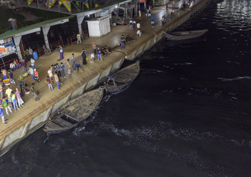 People at Sadaghat Launch Terminal, Dhaka Division, Dhaka, Bangladesh