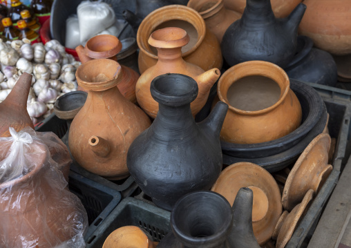 Pots for sale at Chakma tribe market, Chittagong Division, Rangamati Sadar, Bangladesh