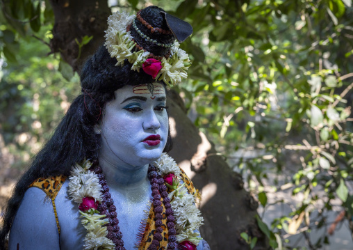 Portrait of Lord Shiva during Lal Kach festival, Dhaka Division, Tongibari, Bangladesh