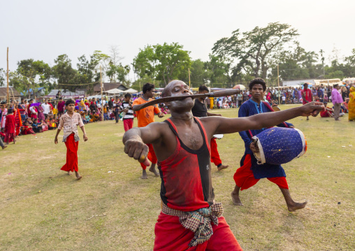 Devotees performing during Charak Puja hindu festival, Sylhet Division, Kamalganj, Bangladesh