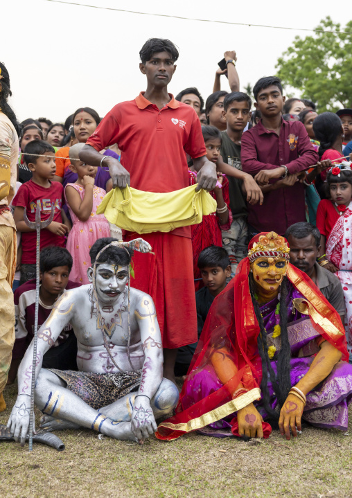 Lord Shiva and Parvati resting during Charak Puja hindu festival, Sylhet Division, Kamalganj, Bangladesh