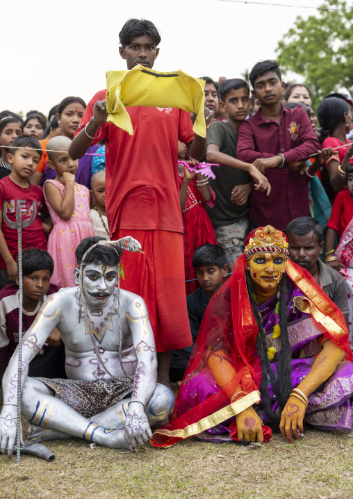 Lord Shiva and Parvati resting during Charak Puja hindu festival, Sylhet Division, Kamalganj, Bangladesh