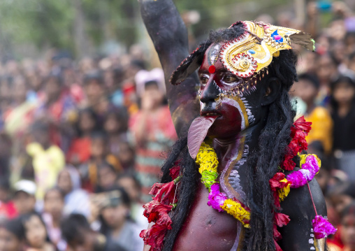 Goddess Kali during Charak Puja hindu festival, Sylhet Division, Kamalganj, Bangladesh