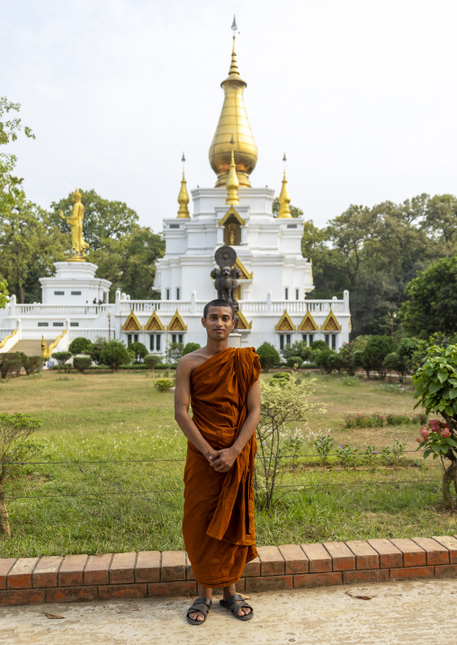 Monk in Shalban Buddhist Monastery, Chittagong Division, Comilla, Bangladesh