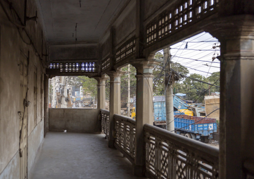 Balcony in the colonial Nahar building, Chittagong Division, Chittagong, Bangladesh