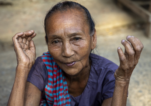 Portrait of a bangladeshi old woman, Chittagong Division, Bandarban, Bangladesh