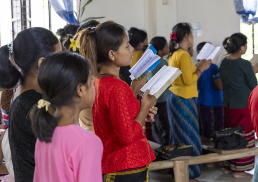 Bawm ethnic group mass in a church, Chittagong Division, Faruk Para, Bangladesh