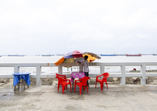 Restaurant on the beach, Chittagong Division, Chittagong, Bangladesh