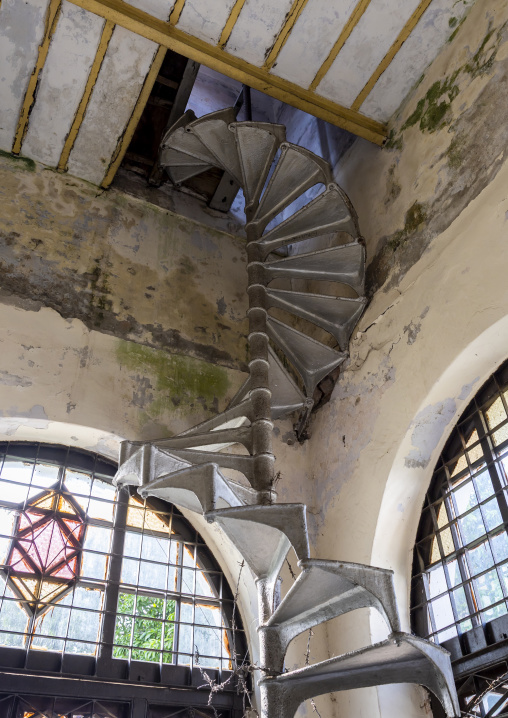 Iron stairs in Tajhat Palace, Rangpur Division, Rangpur, Bangladesh