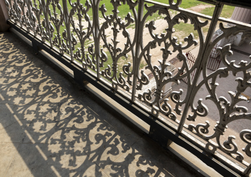 Puthia Rajbari palace iron balcony, Rajshahi Division, Puthia, Bangladesh