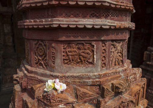 Pancha Ratna Govinda hindu temple column, Rajshahi Division, Puthia, Bangladesh