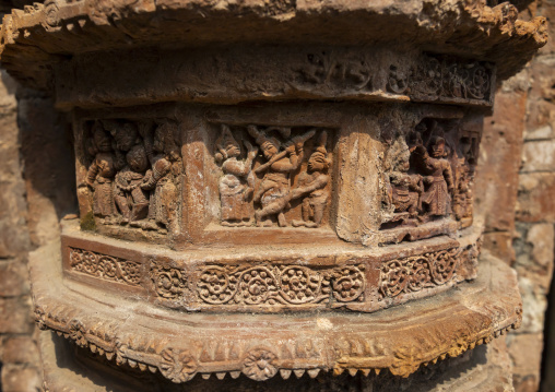 Relief from Pancha Ratna Govinda hindu temple, Rajshahi Division, Puthia, Bangladesh