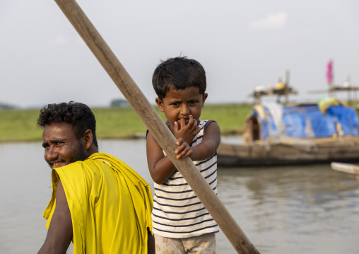 River gypsies living on their boats , Barisal Division, Barisal, Bangladesh