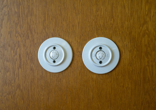 Lights switches in the former GDR Ministry for State Security now Stasi Museum, Berlin state, Berlin, Germany