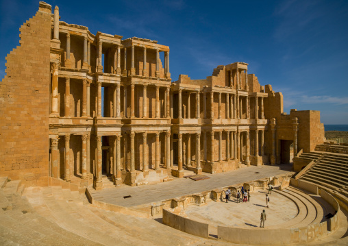Theatre in ancient roman city, Tripolitania, Sabratha, Libya