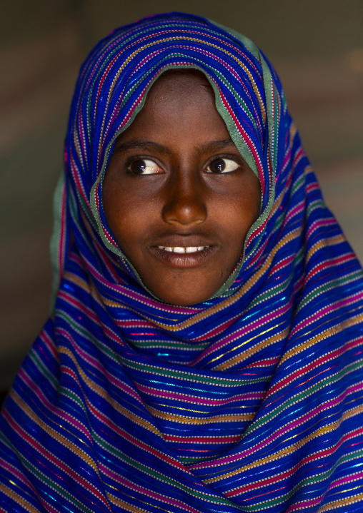 Afar tribe young woman portrait,Afar Region, Afambo, Ethiopia