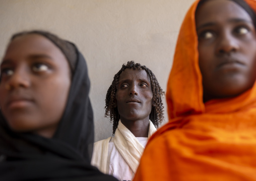 Afar tribe man with traditional hairstyle, Assaita, Afar regional state, Ethiopia