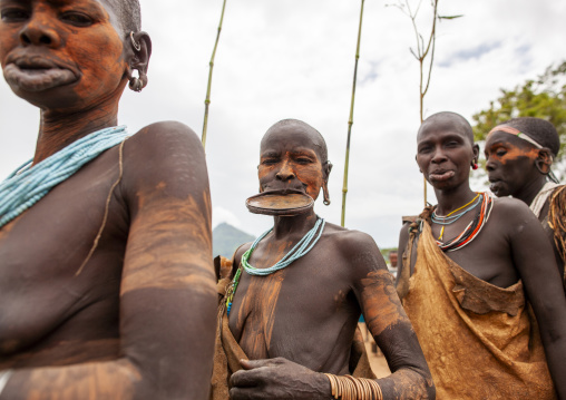 Surma woman with lip plate, Kibbish, Omo valley, Ethiopia