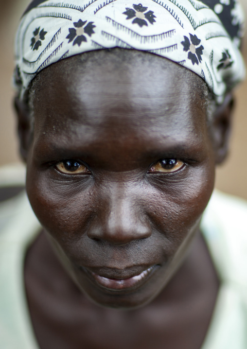 Anuak tribe woman portrait, Dima, Gambela province, Ethiopia