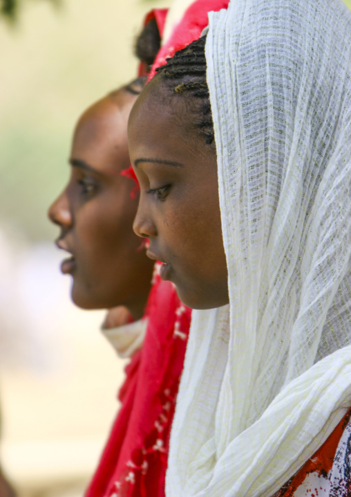 Eritrean orthodox women at festival of mariam dearit, Anseba, Keren, Eritrea
