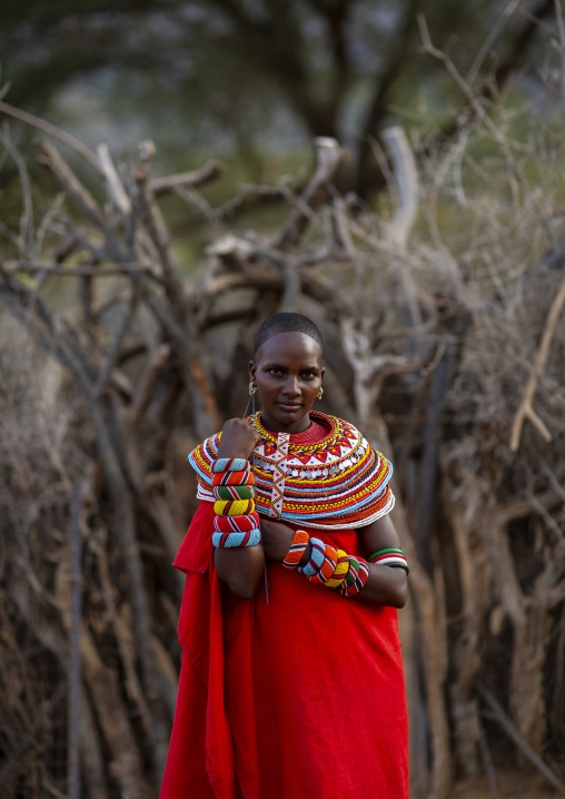 Portrait of a rendille tribeswoman, Marsabit district, Ngurunit, Kenya