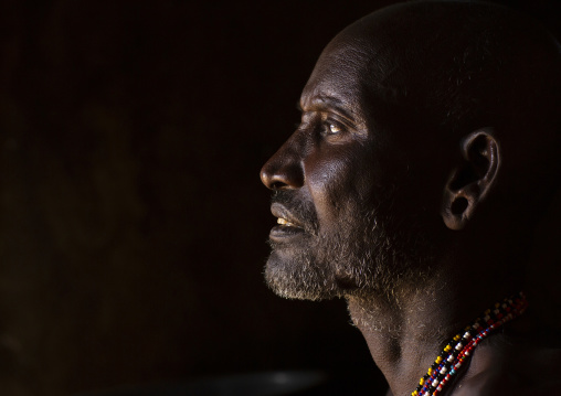 Mature samburu tribesman, Samburu county, Samburu national reserve, Kenya