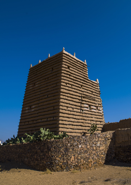 Traditional clay and silt homes in a village, Asir province, Ahad rufaidah, Saudi arabia
