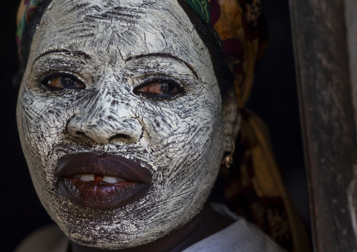 Woman with muciro face mask, Ilha de Mocambique, Nampula province, Mozambique